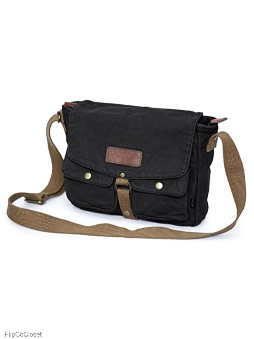 Canvas Messenger Bag Crossbody Shoulder Satchel Vintage Military Style - Picture 3 of 6